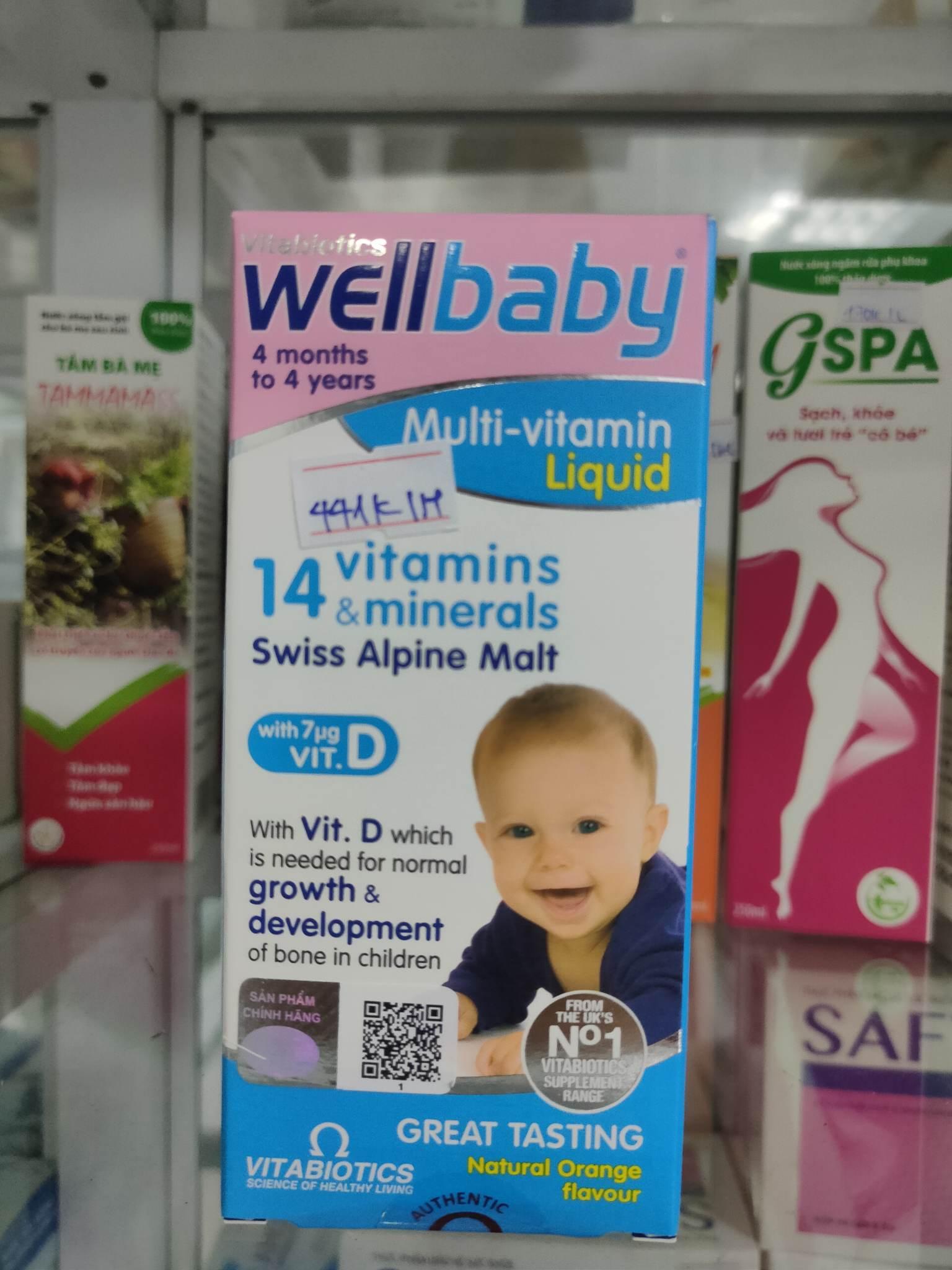 Wellbaby bổ sung vitamin và khoáng chất cho bé