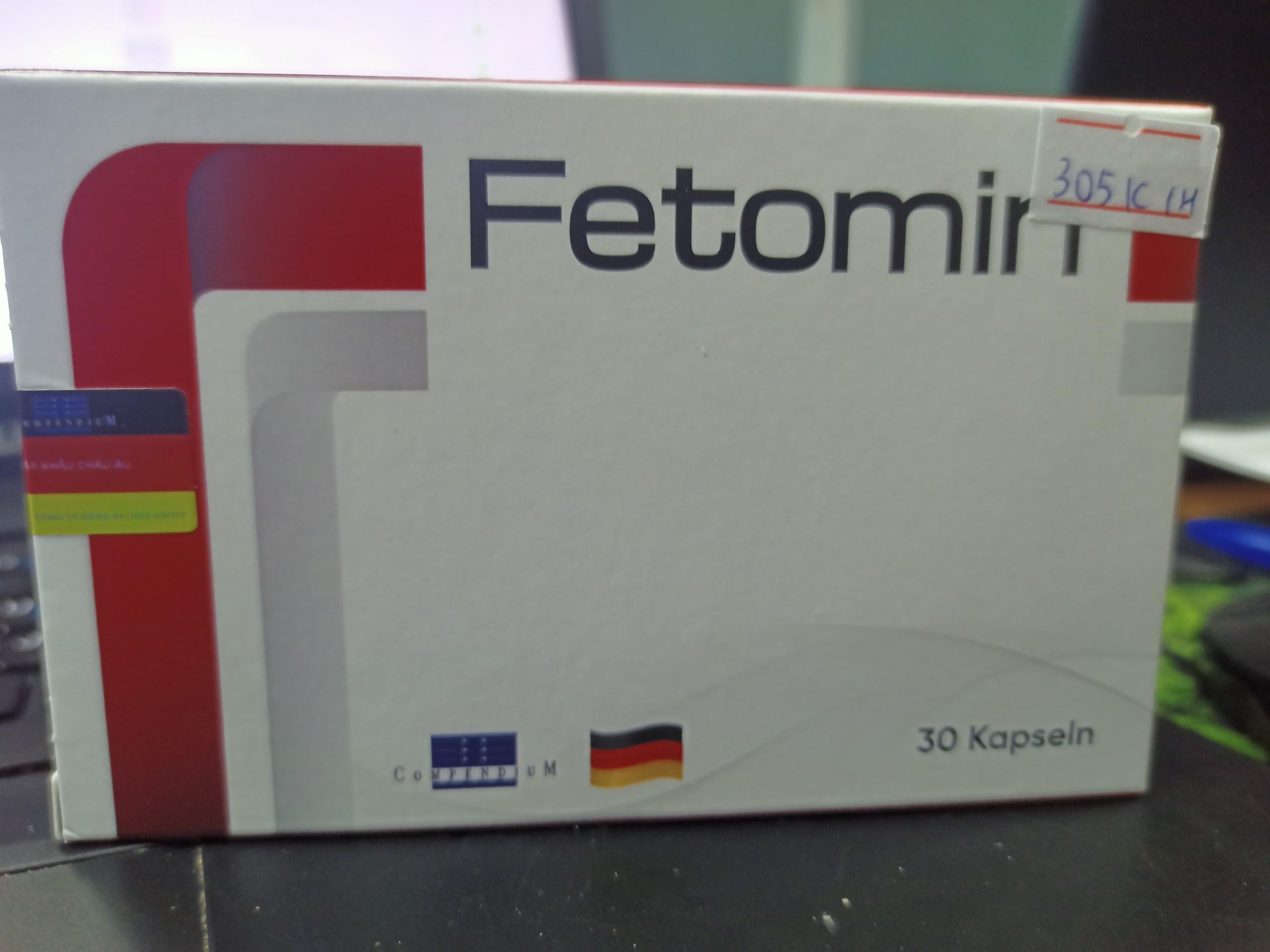 Thuốc Fetomin sử dụng cho phụ nữ mang thai
