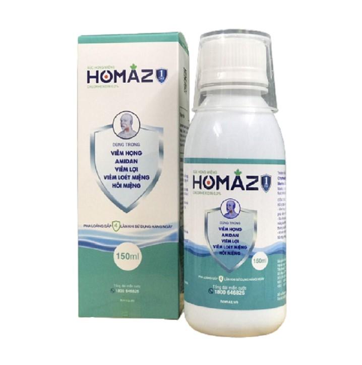 Nước súc miệng-họng Homaz One chứa Chlorhexidin 0,2%