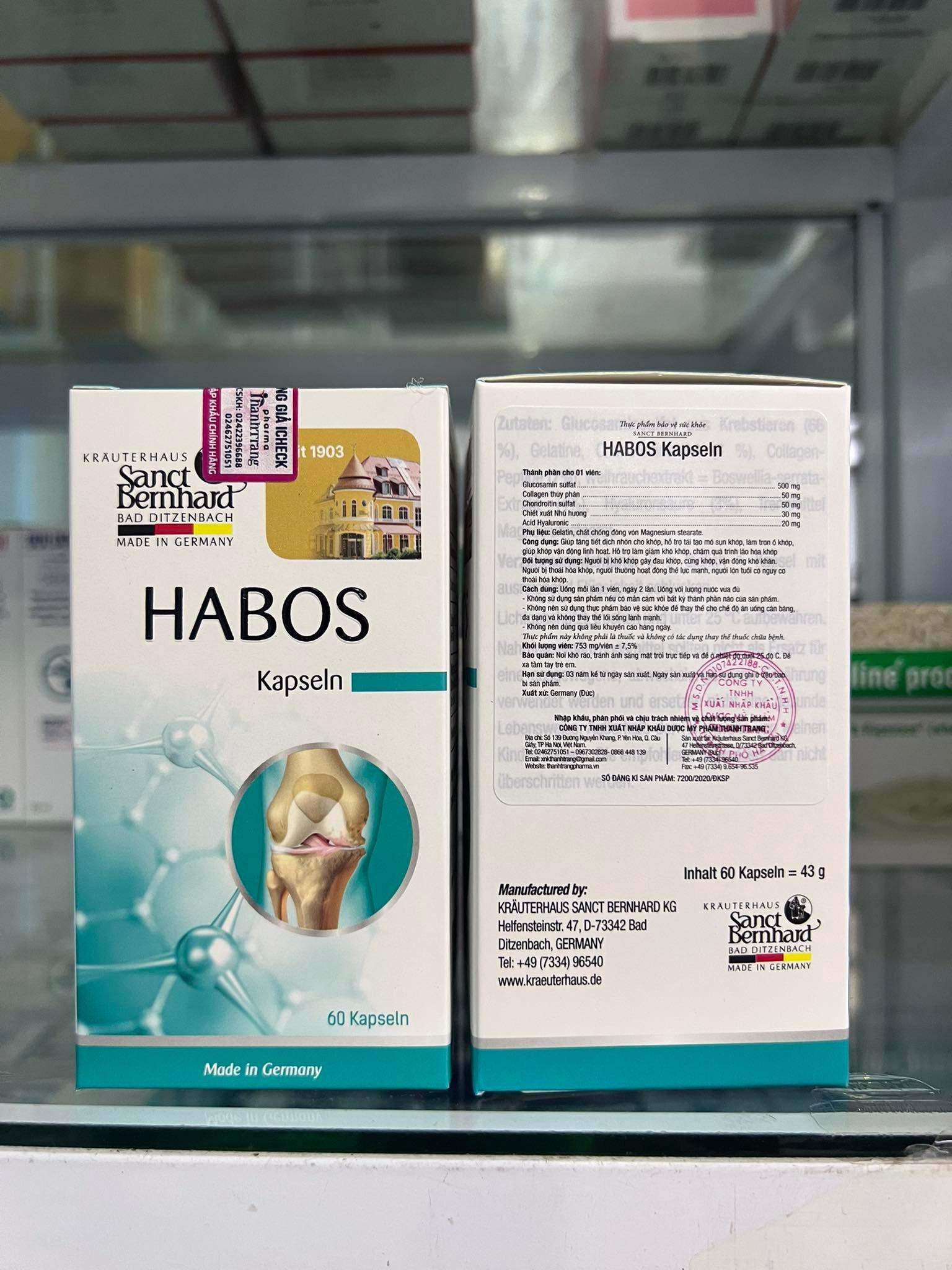 Viên uống Habos Kapseln tăng cường sức khỏe xương khớp