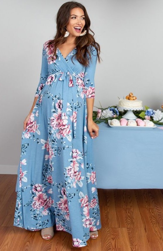 MEDYLA - Váy bầu mùa hè 2 dây maxi xanh đầm bầu thiết kế cho bầu đi chơi du  lịch - VTX1248 Mẫu đẹp, Chính hãng