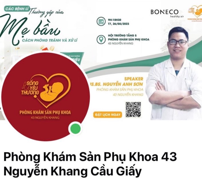 Fanpage chính thức để đặt lịch của Phòng khám 43 Nguyễn Khang